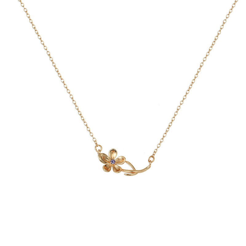 Kaylea Birth Flower Pendant Necklace