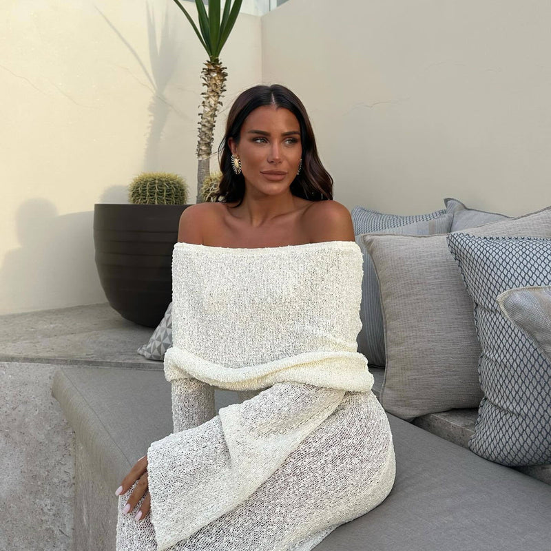Nayara | Maternity Off Shoulder Maxi Dress