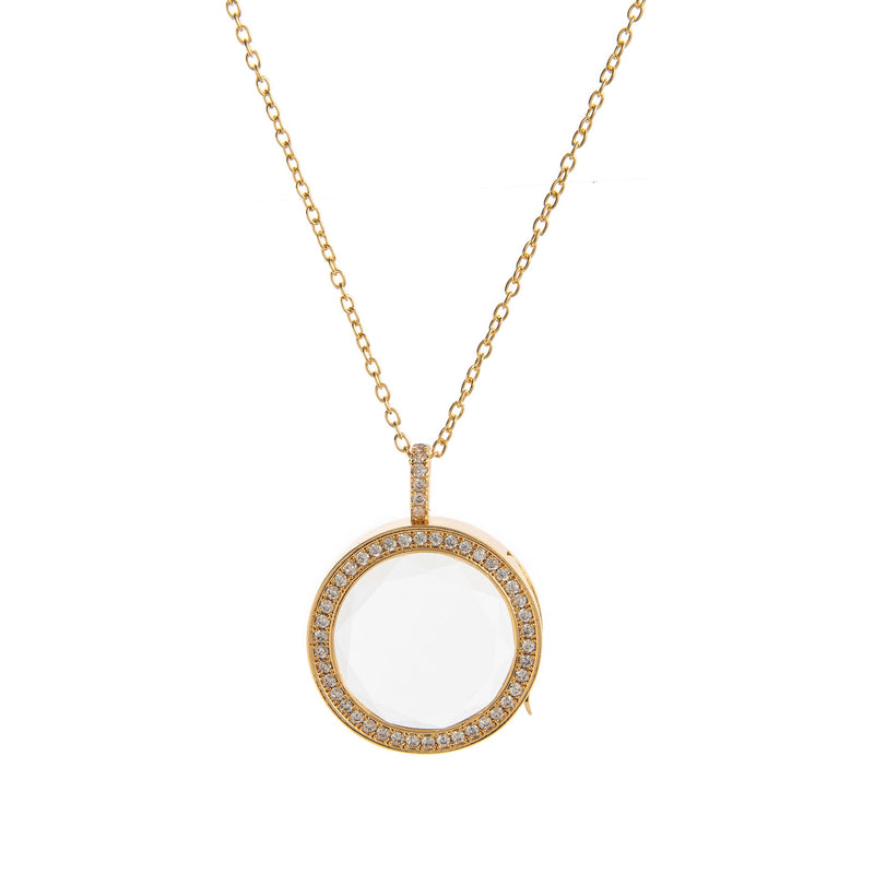 Floating Charm Locket Necklace and Mini Charms