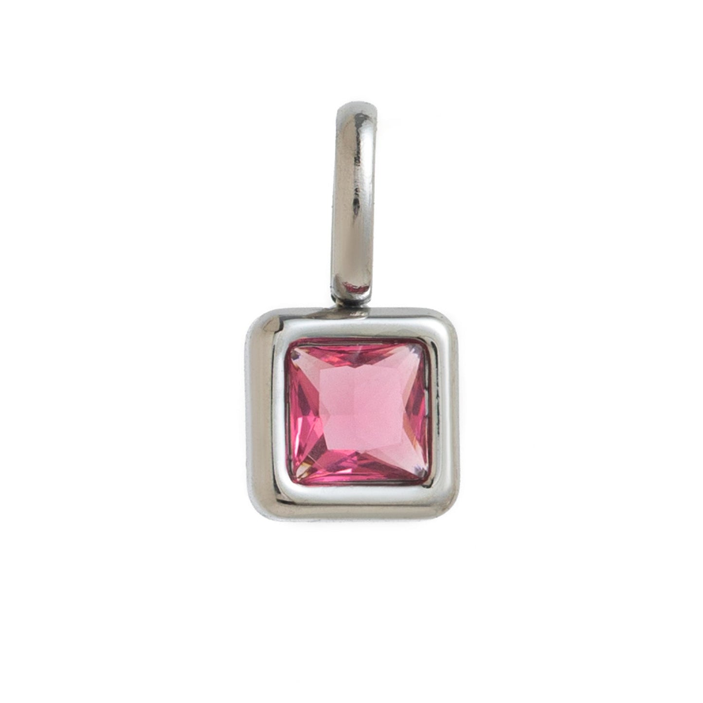 Lotus Birthstone Cube Necklace
