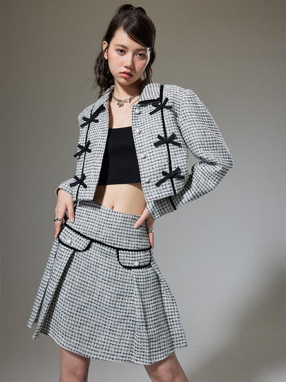 Small Fragrance Jacket & High Waist Skirt Combo