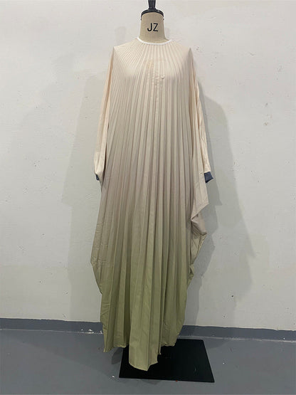 Summer Dress Gradient Slimming One Sleeve Midi Dress Dress