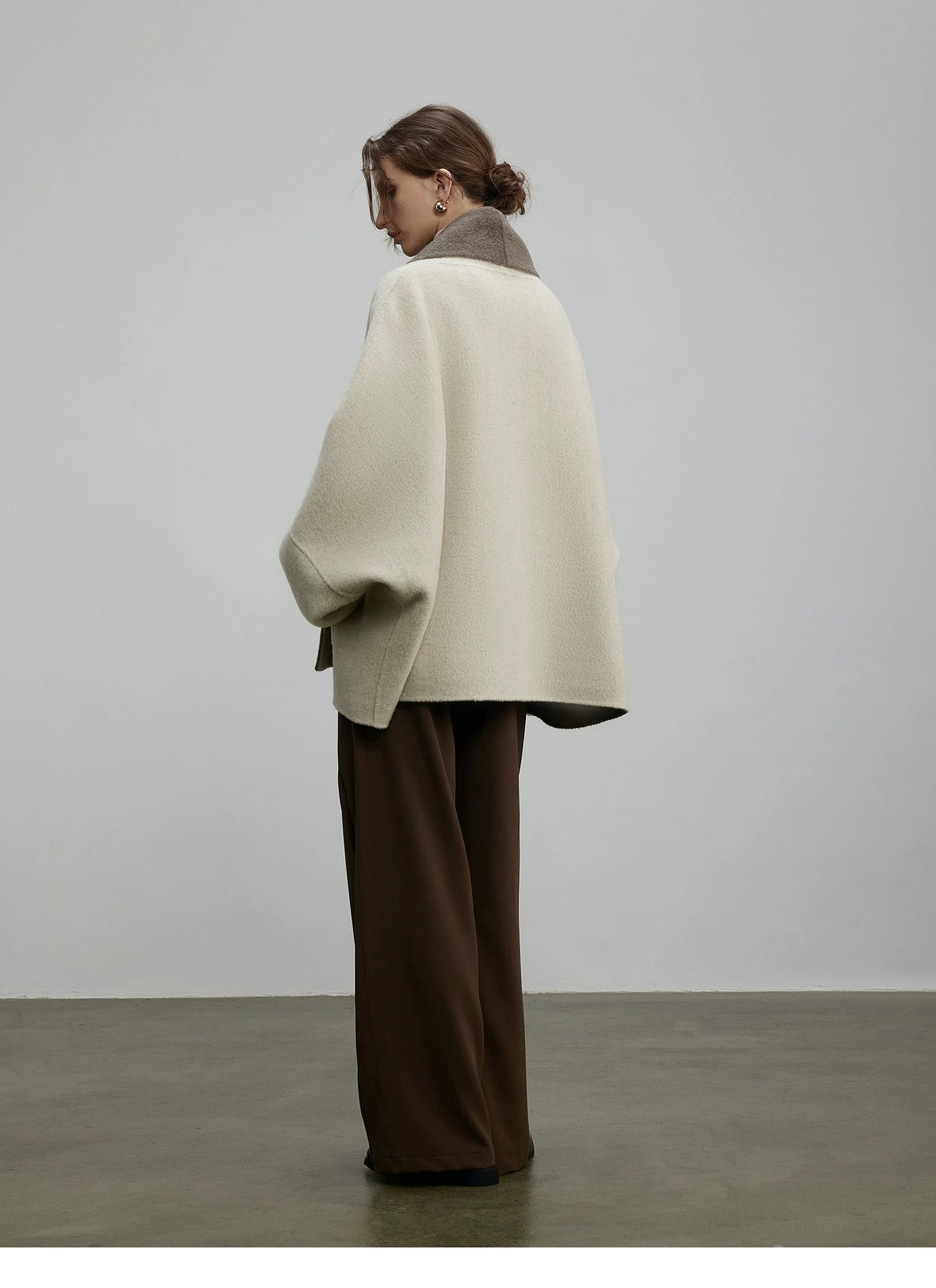 Two-tone Reversible Wool Cardigan