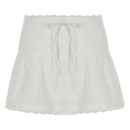 Jenesis Lace Bow Mini Skirt