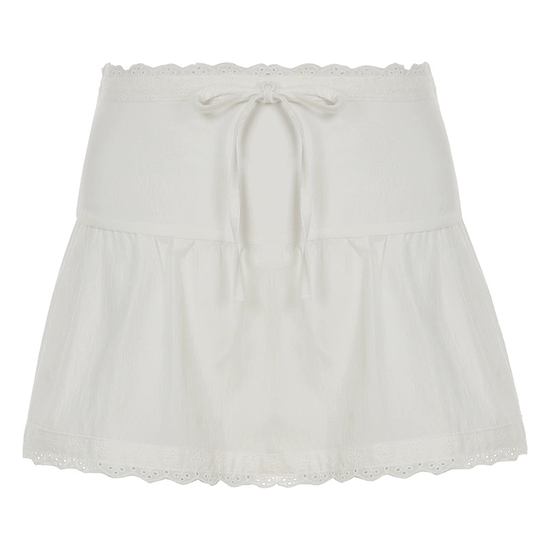 Jenesis Lace Bow Mini Skirt