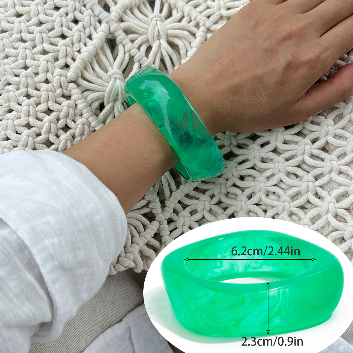 Aloni Marbled Acrylic Bracelet