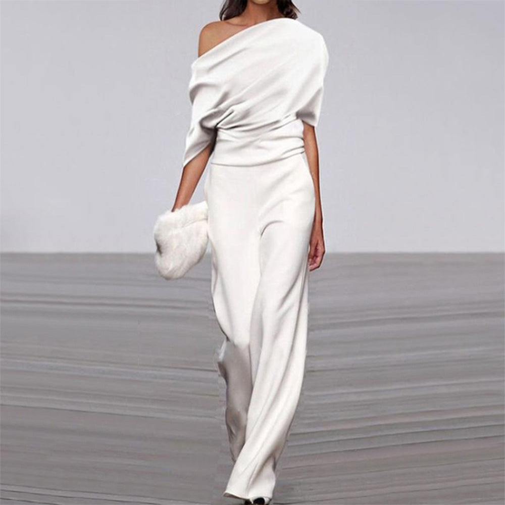 Off Neck Loose White Jumpsuit Best Clothes Trousers