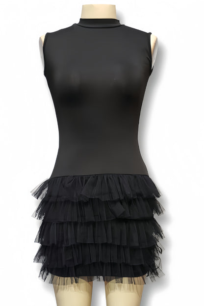 Lami Black Sleeveless Mini Dress