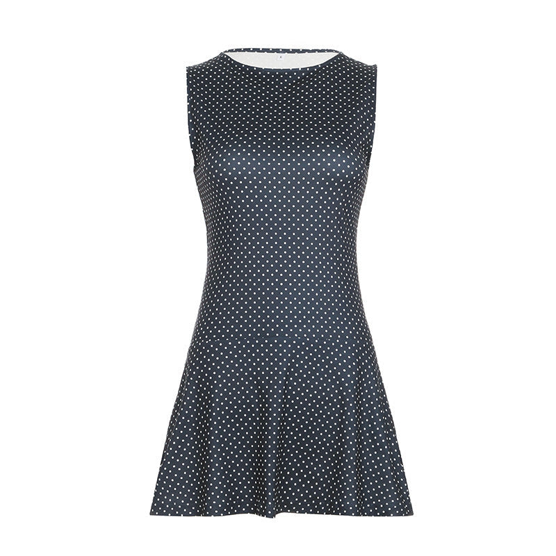 Polka Dot A-line Mini Dress