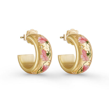 Ariam Botanical Hoop Earrings