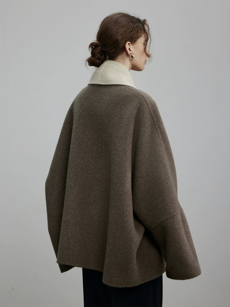 Two-tone Reversible Wool Cardigan