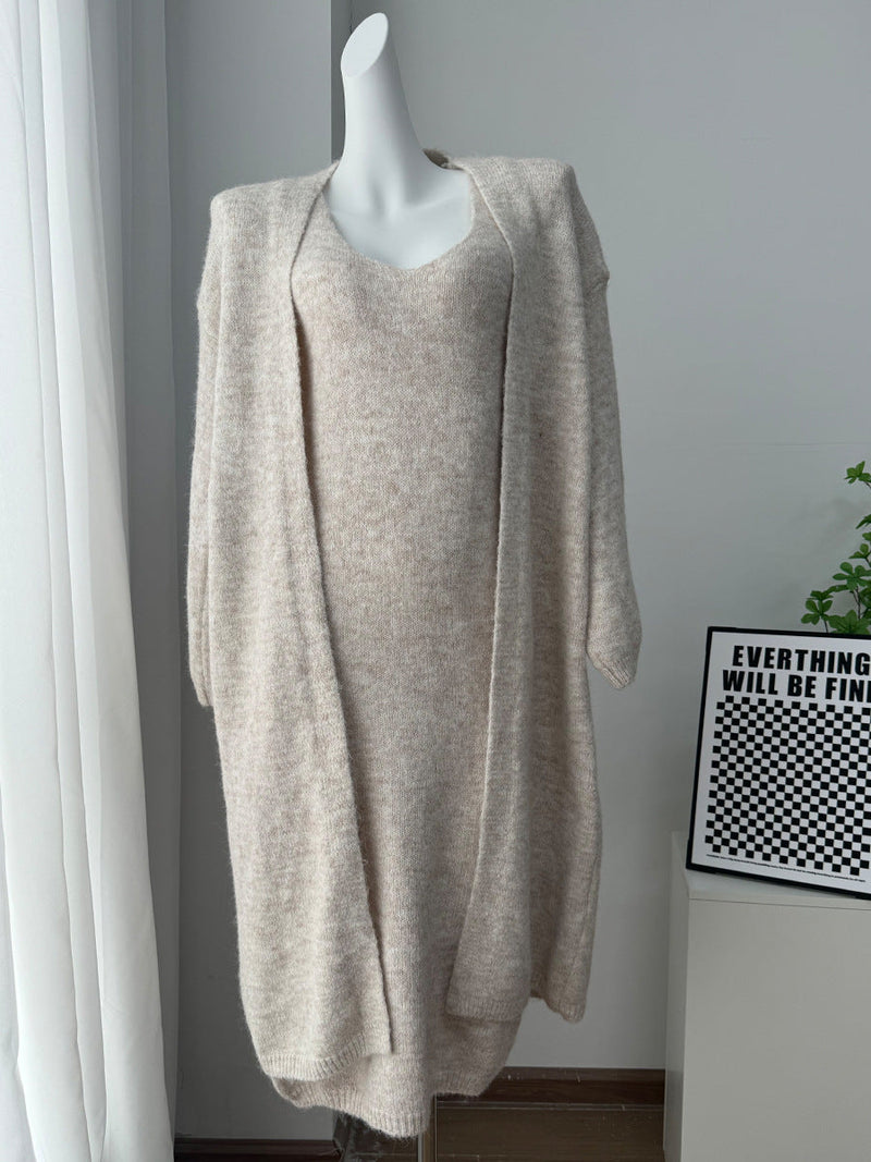 Lily Cozy Knit Dress & Long Cardigan Set