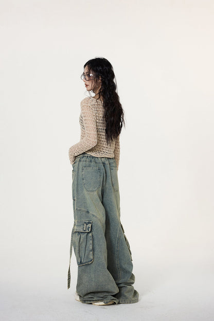 Crochet Button Crop Cardigan