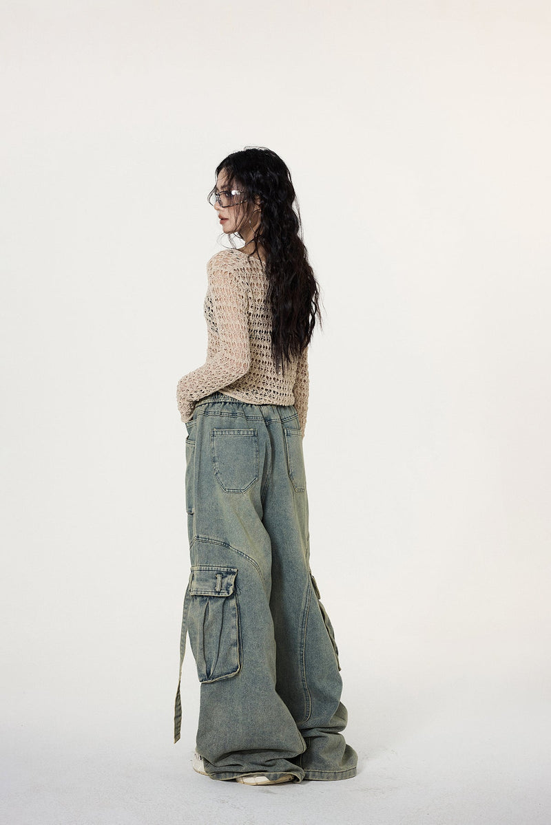 Crochet Button Crop Cardigan