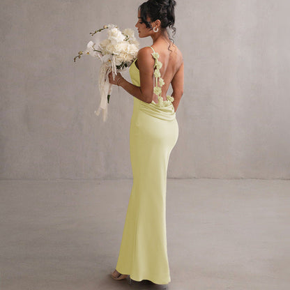 Summer Decoration Dress Maxi Dress Backless Sling Dress