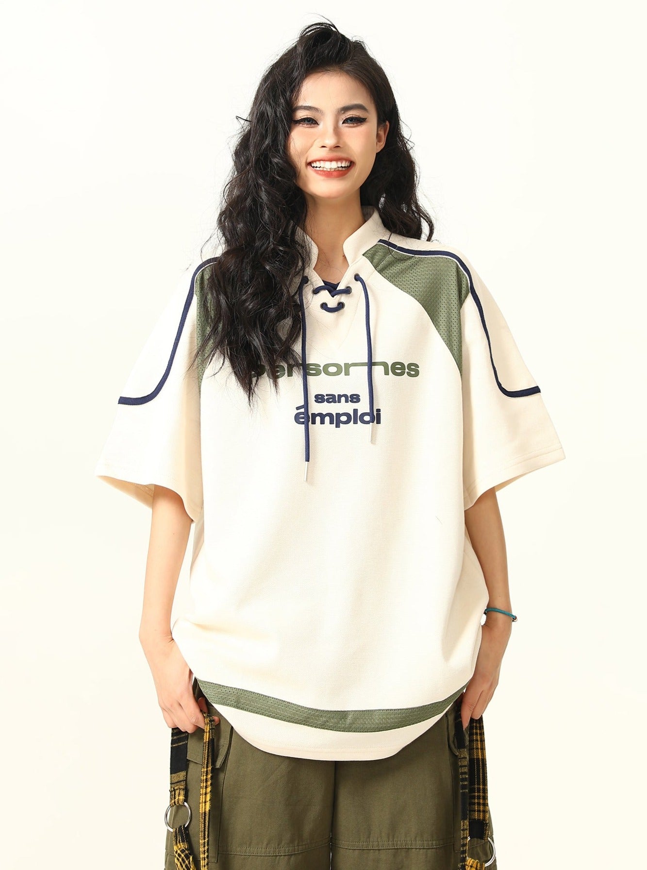 Sport Lace Mesh American T-shirt