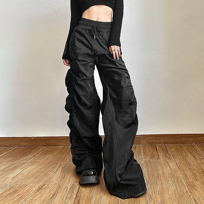 High-waist Pleated Wide-leg Pants
