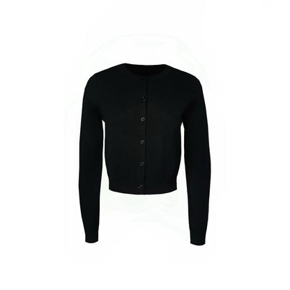 Slim-fit Cropped Knit Cardigan Sweater