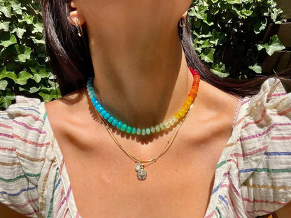 Zara Rainbow Stone Necklace