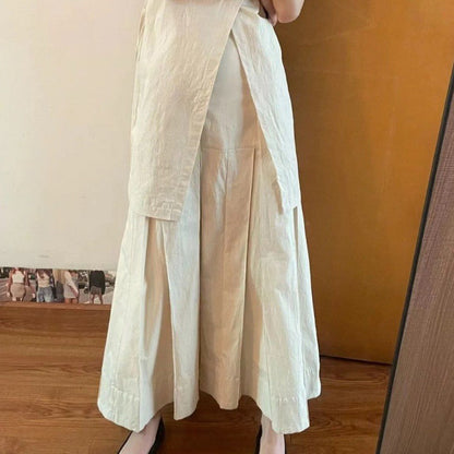 Split White Blouse Sleeveless Lace Up Loose Shirt Office Lady Summer Design Tops Mujer New