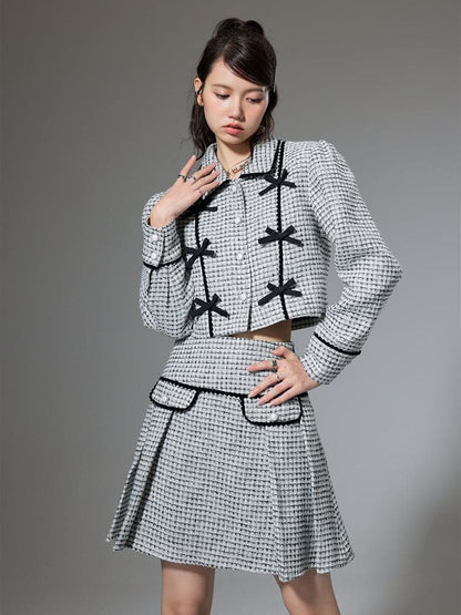 Small Fragrance Jacket & High Waist Skirt Combo