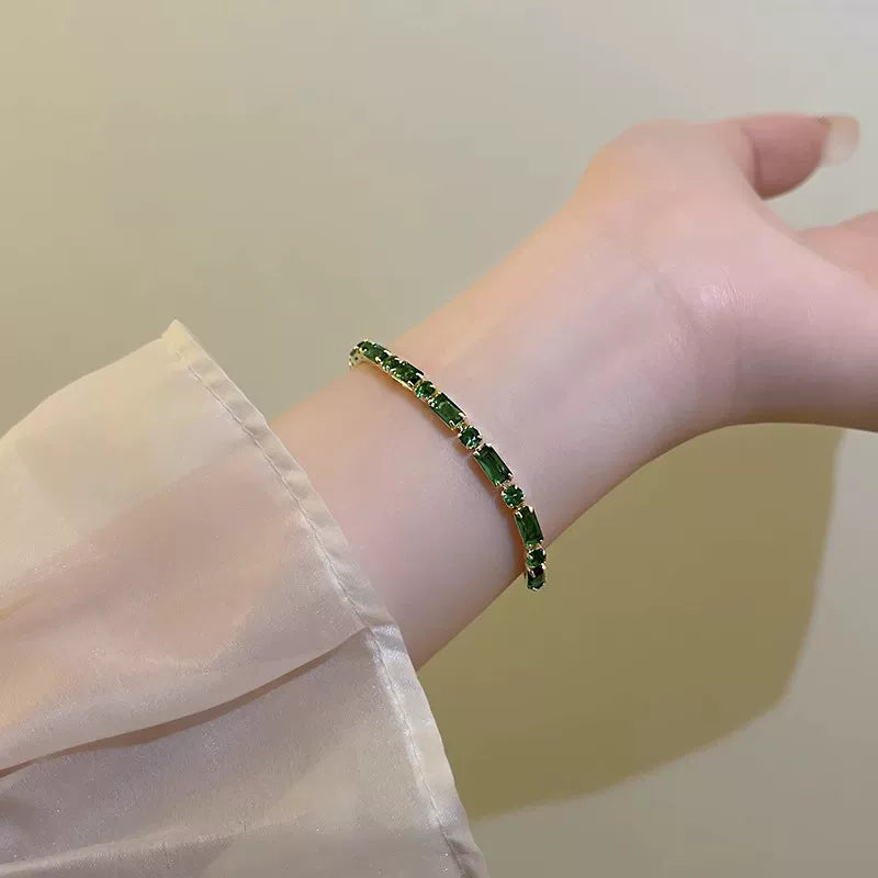 Green Stone Beaded Bracelet