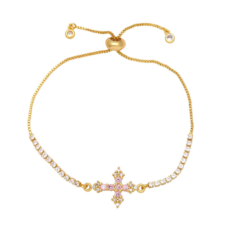 Eleonor Zircon Cross Bracelet