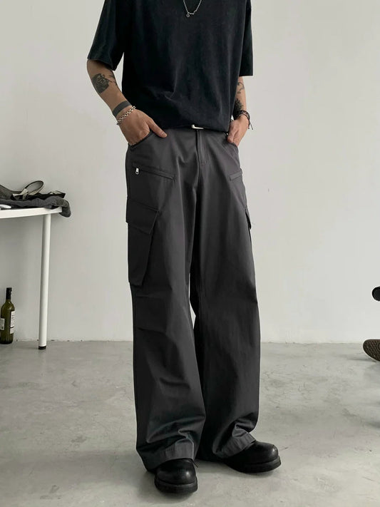Wide-leg Utility Work Pants