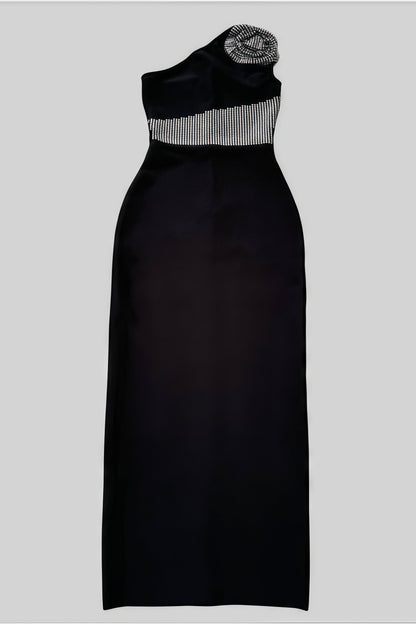 Evelda Sleeveless Rhinestone Maxi Dress