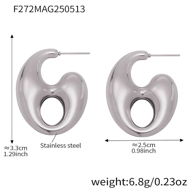 Lorelei Polished Coffee Bean Earrings