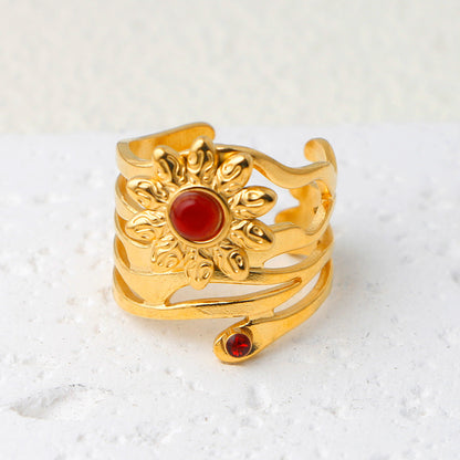 Thais Gold Statement Open Ring