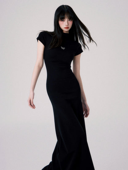 Luluswings Butterfly Emblem Fitted Maxi Dress - Evening Gown