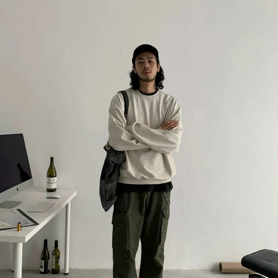 Oversized Basic Sweatshirt Hoodie