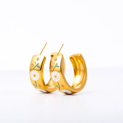 Ariam Botanical Hoop Earrings