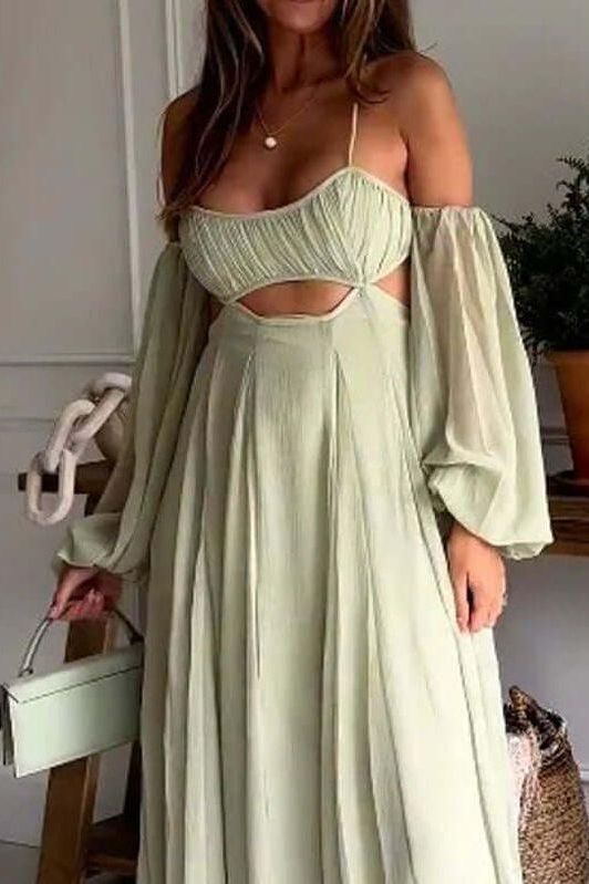 Backless Strap Suspender Dress