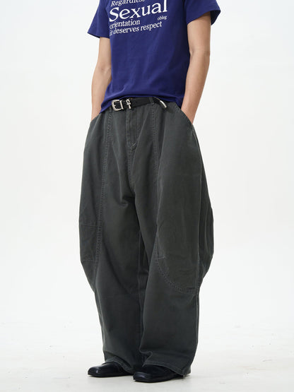 Charcoal Baggy Street Cargo Pants
