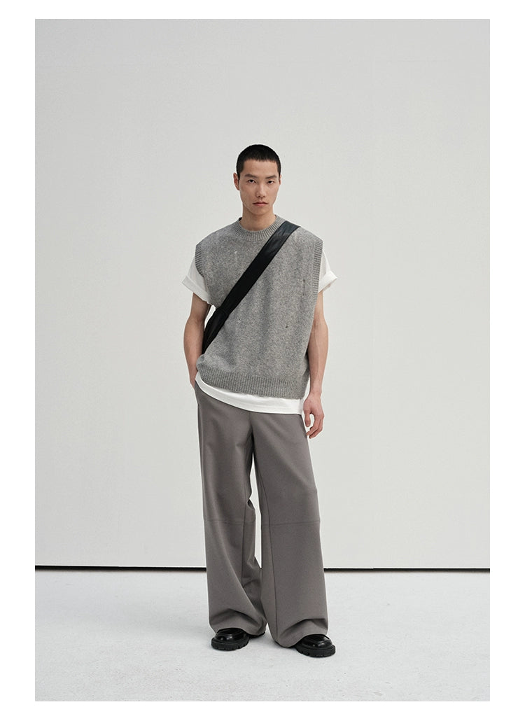 Irregular Distressed Open-knit Cardigan/vest