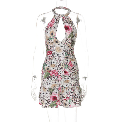 Evie Tropical Leopard Mini Dress