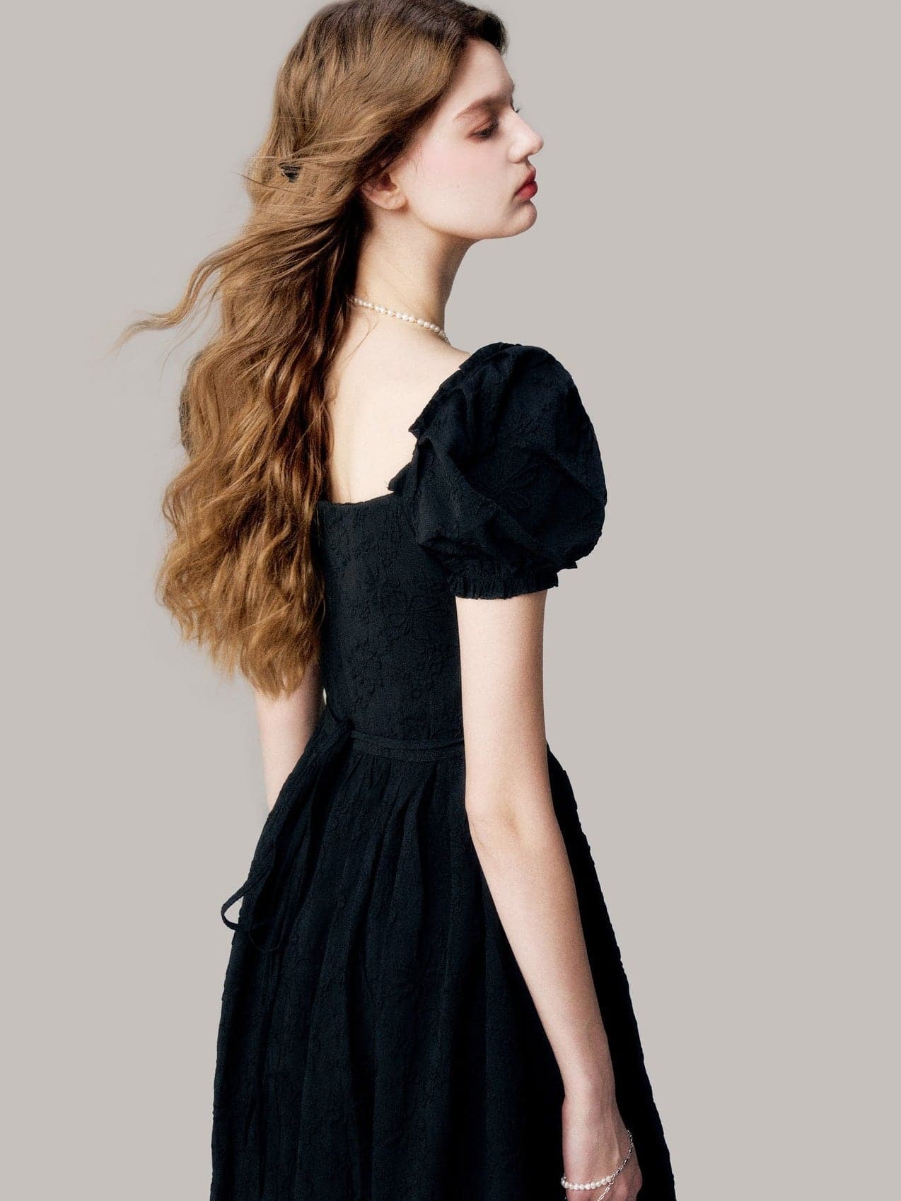 Ethereal Jacquard Long Dress