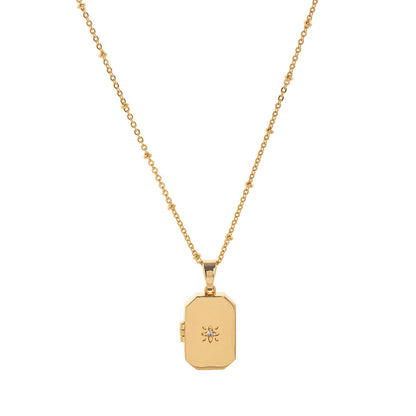 Butterfly Shell Locket Necklace