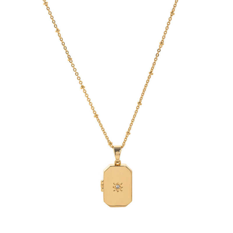 Butterfly Shell Locket Necklace