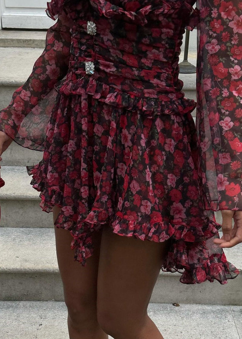 Roselle Ruffled Mini Dress