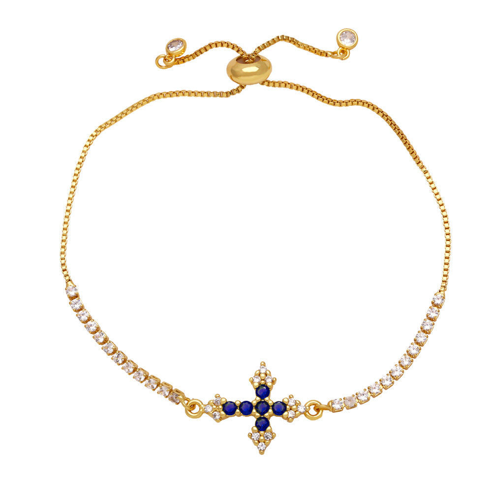 Eleonor Zircon Cross Bracelet