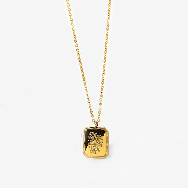 Briel Birth Flower Pendant Necklace