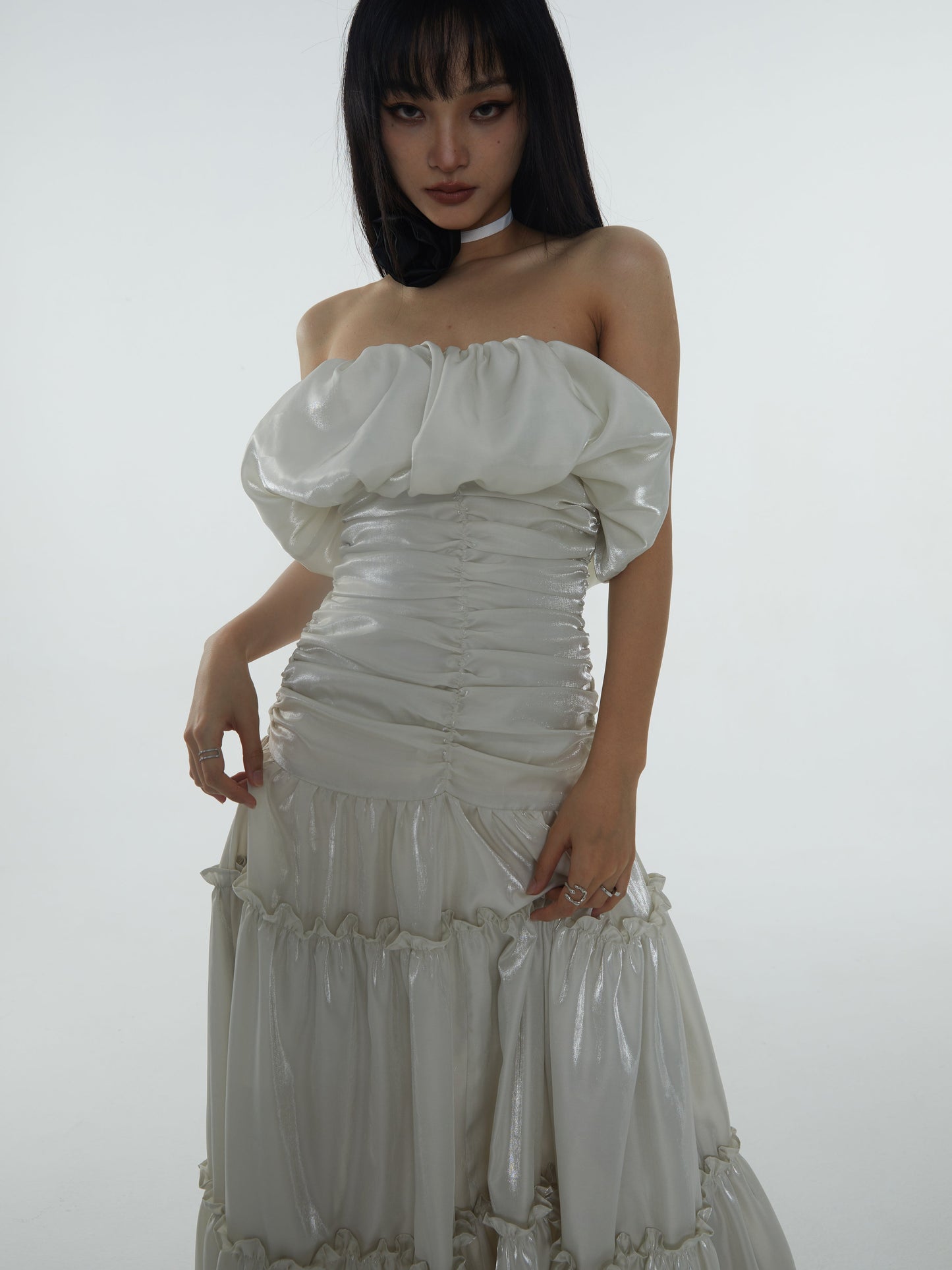 Off-shoulder Maxi Dress