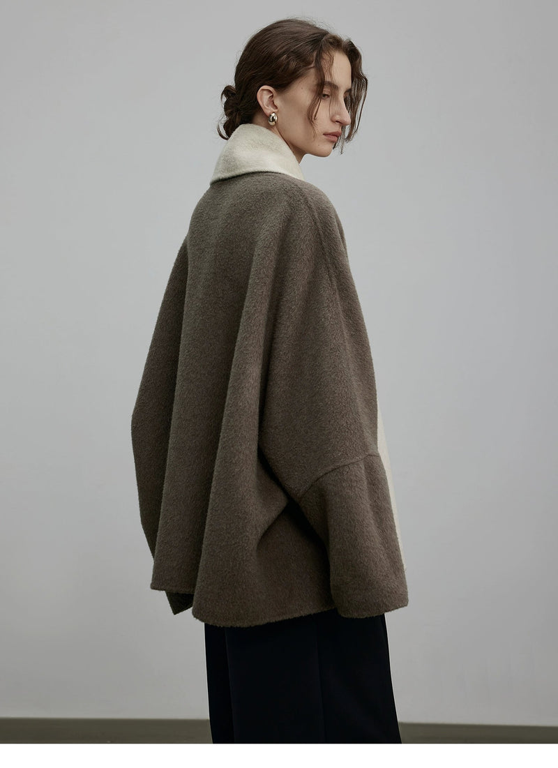 Two-tone Reversible Wool Cardigan