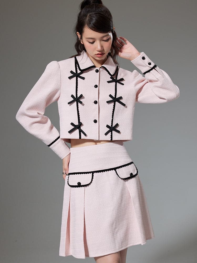 Small Fragrance Jacket & High Waist Skirt Combo