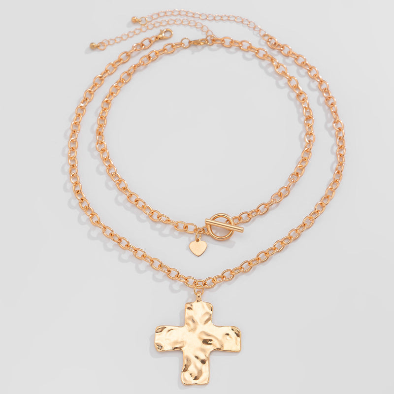 Abbigail Toggle Cross Necklace