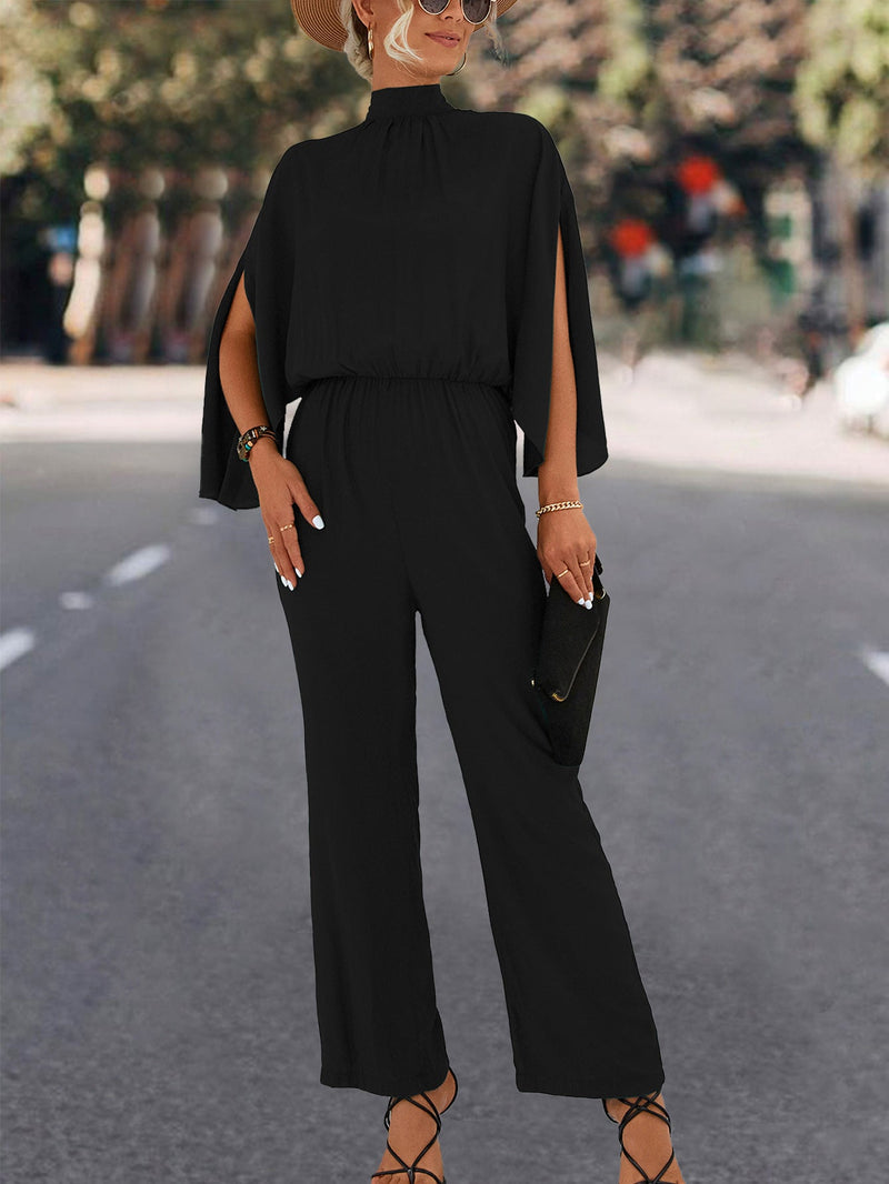 Spring Summer Clothing Stand Collar Jumpsuit