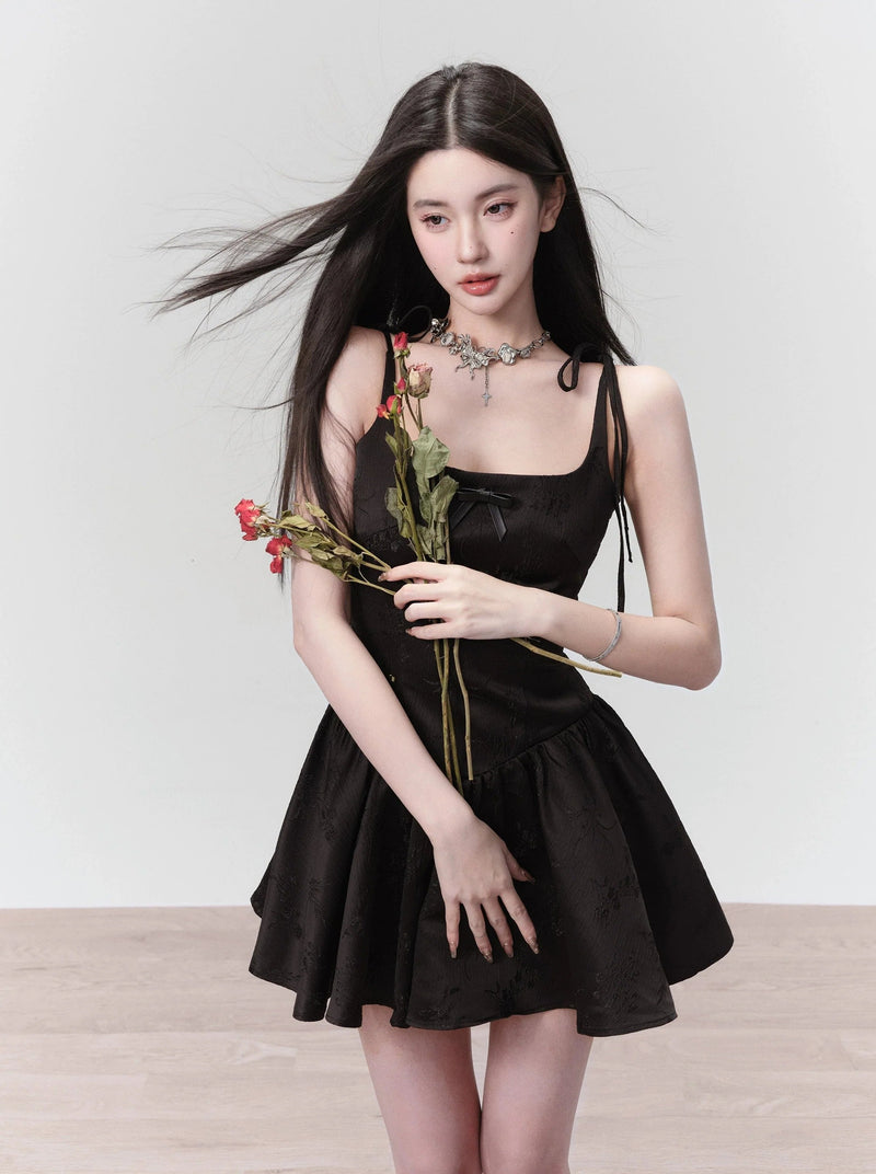 Tie-strap Fit and Flare Mini Dress